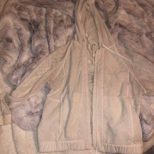 White mesh lululemon jacket size 6